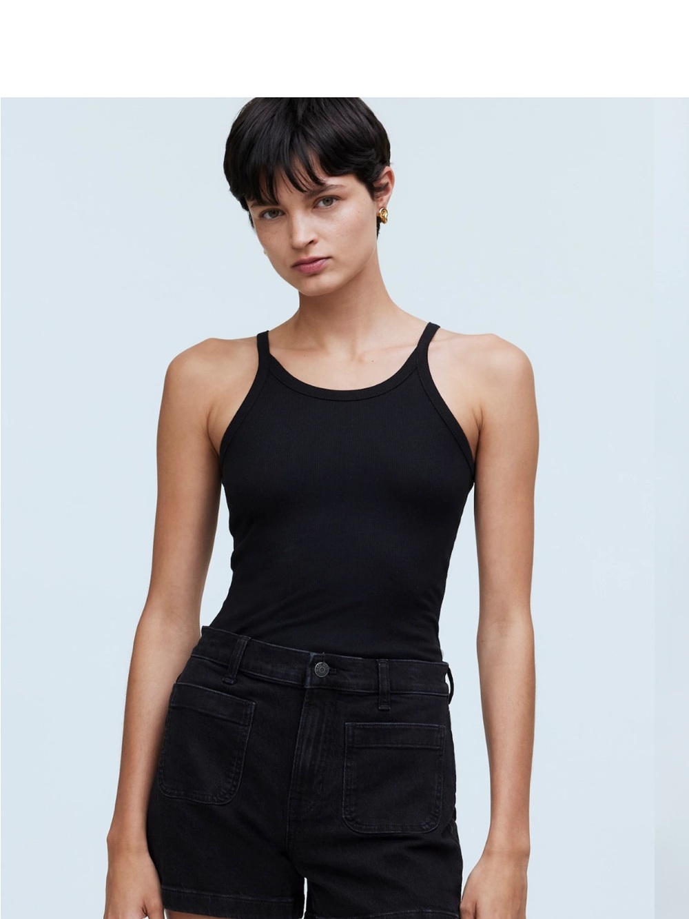 Madewell Black Denim Shorts